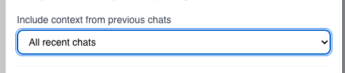 Chat context selector